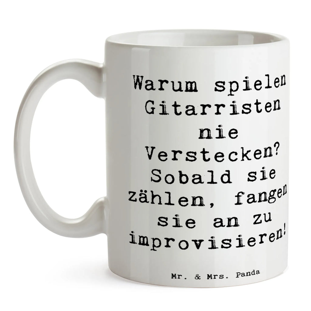 Tasse Spruch Gitarre Improvisation Tasse mit Zitaten, Bürotasse, Tasse mit Motiven, Kaffeetasse, Teetasse, Geschenktasse, Keramiktasse, Tasse, Porzellantasse, Instrumente, Geschenke Musiker, Musikliebhaber