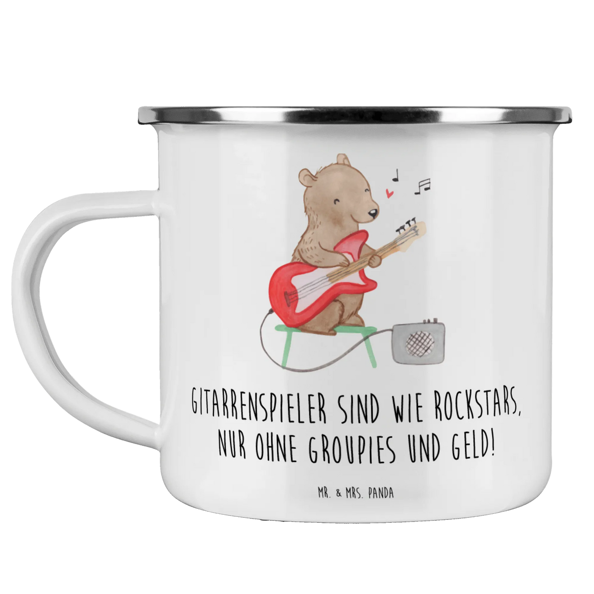 Camping Emaille Tasse Gitarre Helden Reisebecher, emaillebecher, Pott, Kaffeepott, wandertasse, Campingbecher, outdoortasse, Emaille Becher, Haferl, Emailletasse, Campingtasse, Tasse Emaille, wanderbecher, Emaille Tasse, Motivtasse, Teebecher, Outdoor Becher, Blechtasse, blechbecher, reisetasse, metallbecher, Teetasse, Outdoor Tasse, becher emaille, Instrumente, Geschenke Musiker, Musikliebhaber
