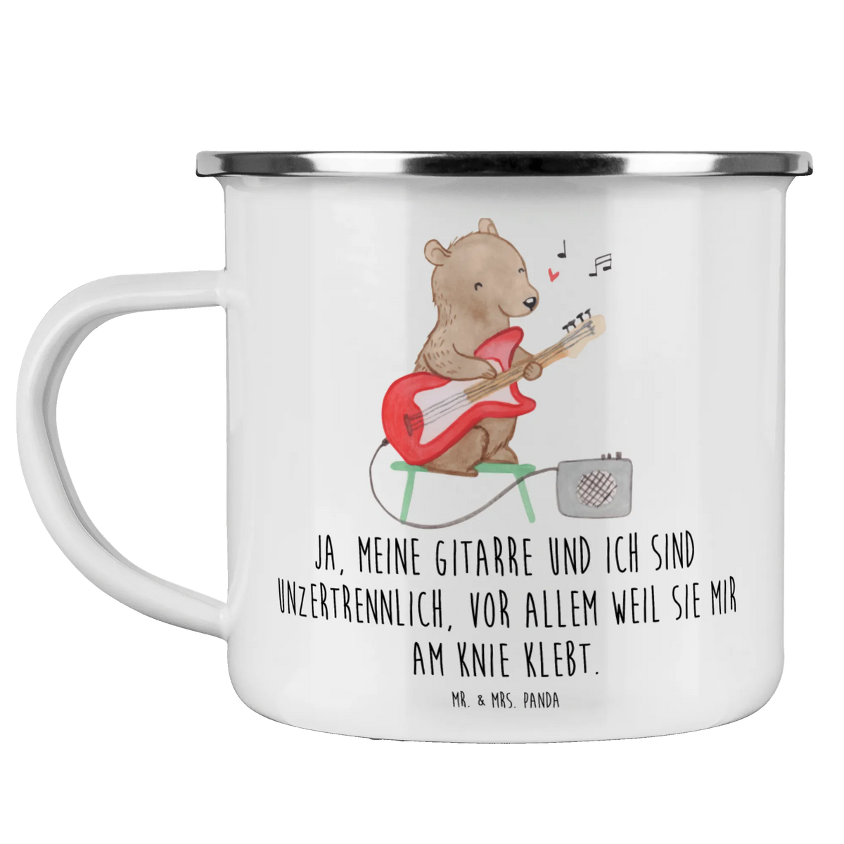 Camping Emaille Tasse Gitarre Freund Tasse Emaille, Pott, wanderbecher, becher emaille, reisetasse, blechbecher, Blechtasse, Emailletasse, Haferl, Emaille Becher, Campingbecher, Campingtasse, metallbecher, Reisebecher, Emaille Tasse, Motivtasse, Outdoor Tasse, wandertasse, emaillebecher, Teebecher, Outdoor Becher, Kaffeepott, outdoortasse, Teetasse, Instrumente, Geschenke Musiker, Musikliebhaber
