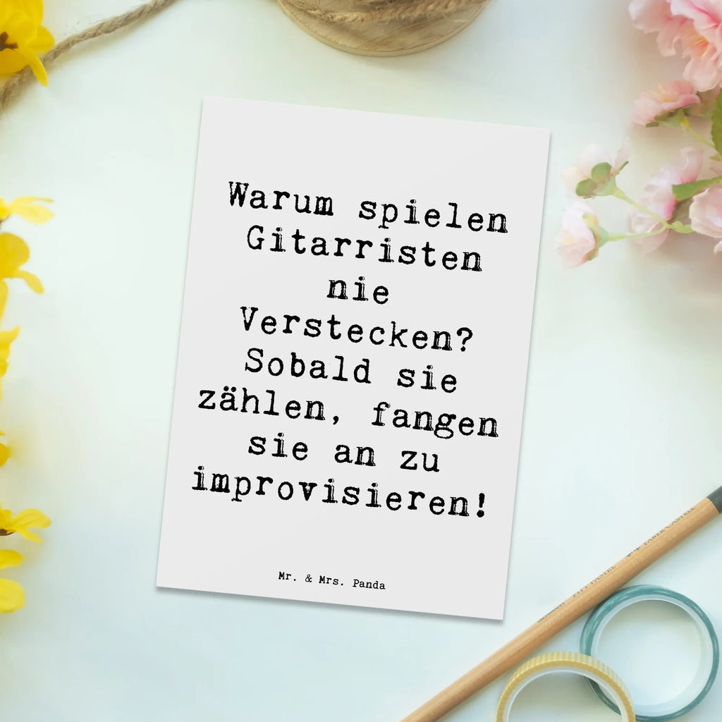 Postkarte Spruch Gitarre Improvisation Ansichtskarten, Postkarte, Geschenkkarte, Einladungskarten Geburtstag, Karte, Grußkarte, Ansichtskarte, Einladung, Dankeskarte, Geburtstagskarte, Einladung Geburtstag, Einladungskarte, Instrumente, Geschenke Musiker, Musikliebhaber