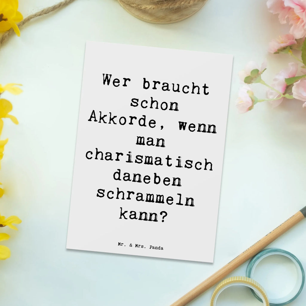 Postkarte Spruch Charisma Gitarre Ansichtskarten, Geburtstagskarte, Einladung, Ansichtskarte, Einladung Geburtstag, Einladungskarte, Einladungskarten Geburtstag, Postkarte, Karte, Dankeskarte, Grußkarte, Geschenkkarte, Instrumente, Geschenke Musiker, Musikliebhaber