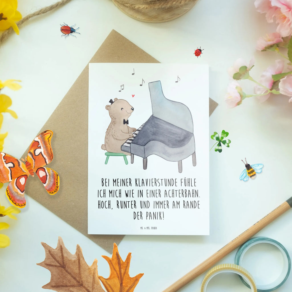 Grußkarte Klavier Achterbahn Geburtstagskarte, Klappkarte, Ansichtskarten, Glückwunschkarte, Einladungskarte, Grußkarte, Hochzeitskarte, Karte, Instrumente, Geschenke Musiker, Musikliebhaber