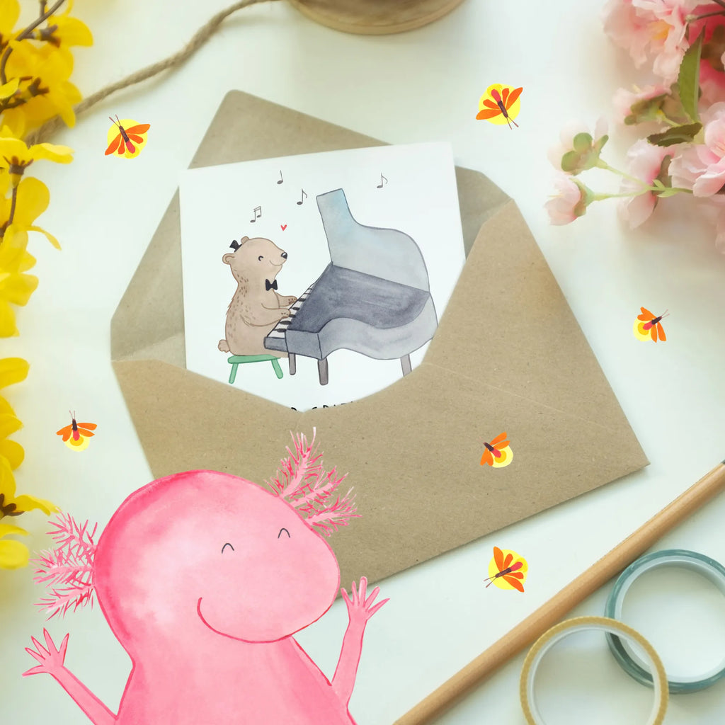 Greetings card Klavier spielen: Weil zehn Finger auf einmal nicht genug sind! Ansichtskarten, Karte, Hochzeitskarte, Geburtstagskarte, Klappkarte, Grußkarte, Glückwunschkarte, Einladungskarte, Instrumente, Geschenke Musiker, Musikliebhaber