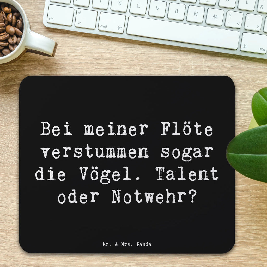 Mouse mat Saying Bei meiner Flöte verstummen sogar die Vögel. Talent oder Notwehr? Arbeitszimmer, Mauspad Büro, Mauspad, Computer zubehör, PC Zubehör, Designer Mauspad, Einzigartiges Mauspad, Mausunterlage, Büroausstattung, Mousepad, Instrumente, Geschenke Musiker, Musikliebhaber