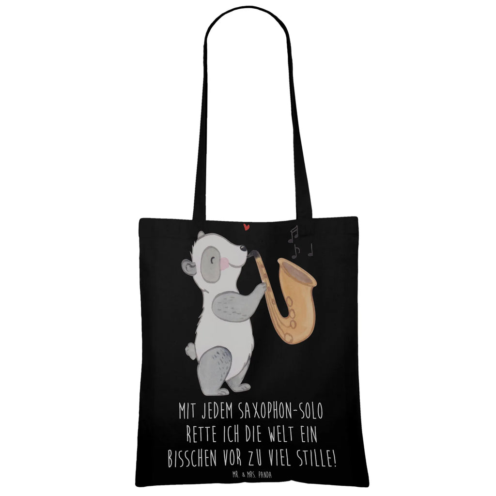 Tote bag Mit jedem Saxophon-Solo rette ich die Welt ein bisschen vor zu viel Stille! Schultertasche, Beutel, Einkaufstasche, Tragetasche, Badetasche, Umhängetasche, Jutetasche, Strandtasche, Jutebeutel, Laptoptasche, Tasche, Einkaufstüte, Shopper, Stoffbeutel, Beuteltasche, Stofftasche, Instrumente, Geschenke Musiker, Musikliebhaber