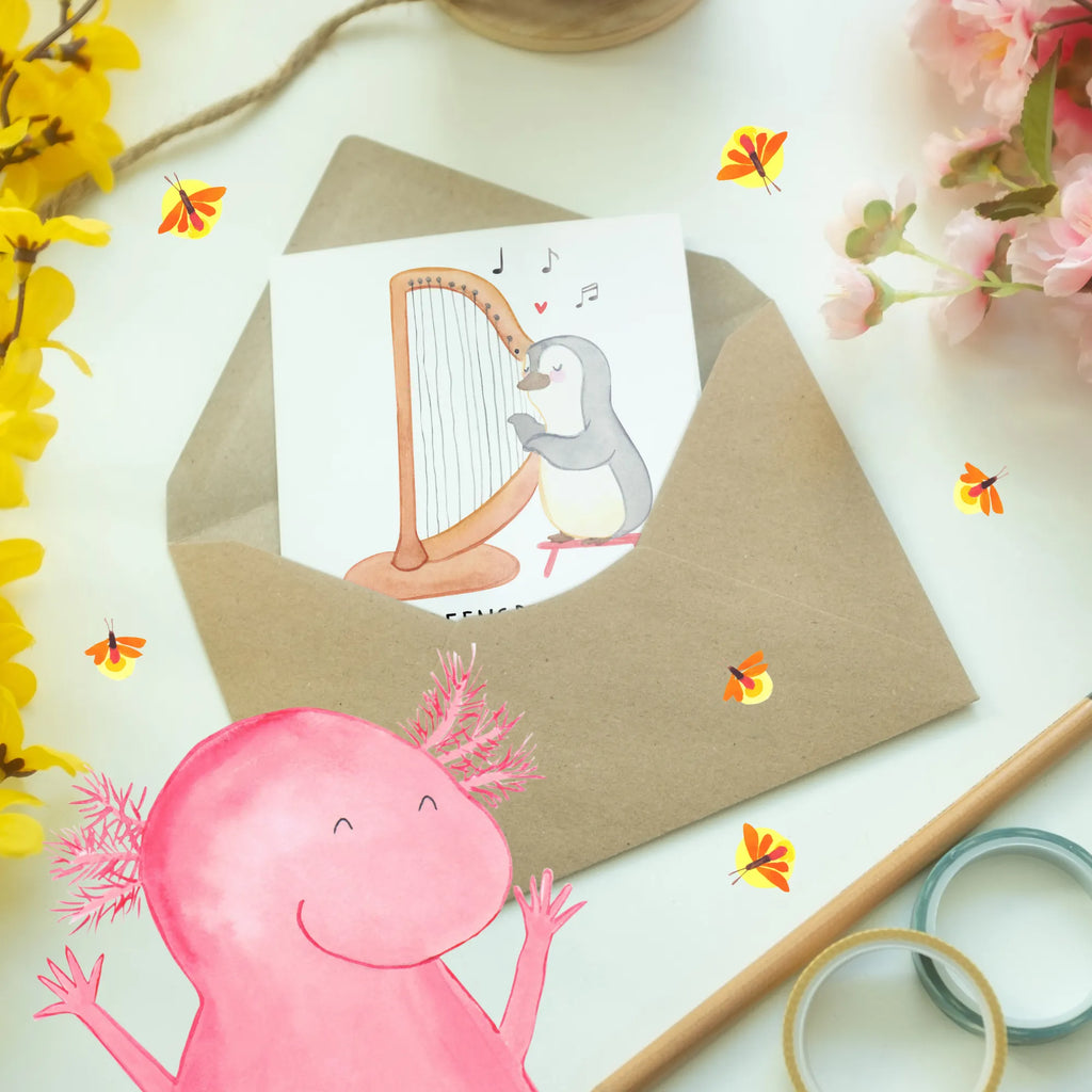 Greetings card Harfenspieler: Engelsmusik oder Fingerkampf? Ansichtskarten, Klappkarte, Glückwunschkarte, Karte, Einladungskarte, Grußkarte, Hochzeitskarte, Geburtstagskarte, Instrumente, Geschenke Musiker, Musikliebhaber