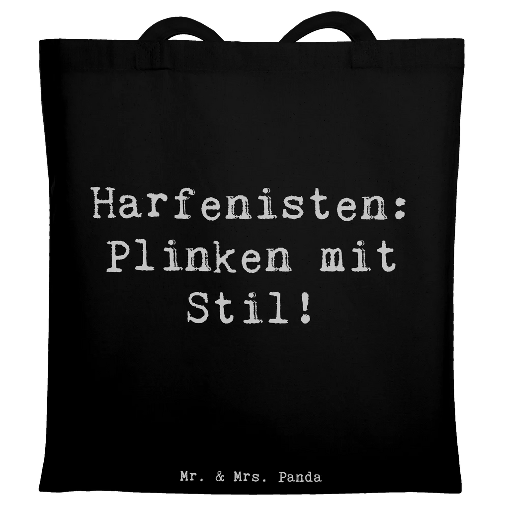 Tote bag Saying Harfenisten: Plinken mit Stil! Beuteltasche, Beutel, Einkaufstasche, Jutebeutel, Stoffbeutel, Tasche, Shopper, Umhängetasche, Strandtasche, Schultertasche, Stofftasche, Tragetasche, Badetasche, Jutetasche, Einkaufstüte, Laptoptasche, Instrumente, Geschenke Musiker, Musikliebhaber