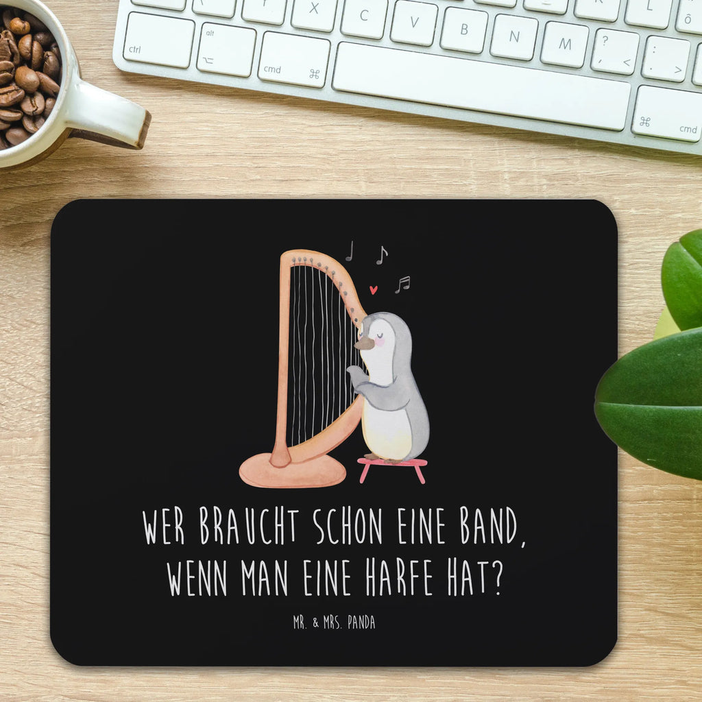 Mouse mat Wer braucht schon eine Band, wenn man eine Harfe hat? Mausunterlage, Einzigartiges Mauspad, PC Zubehör, Arbeitszimmer, Büroausstattung, Designer Mauspad, Mousepad, Mauspad Büro, Mauspad, Computer zubehör, Instrumente, Geschenke Musiker, Musikliebhaber