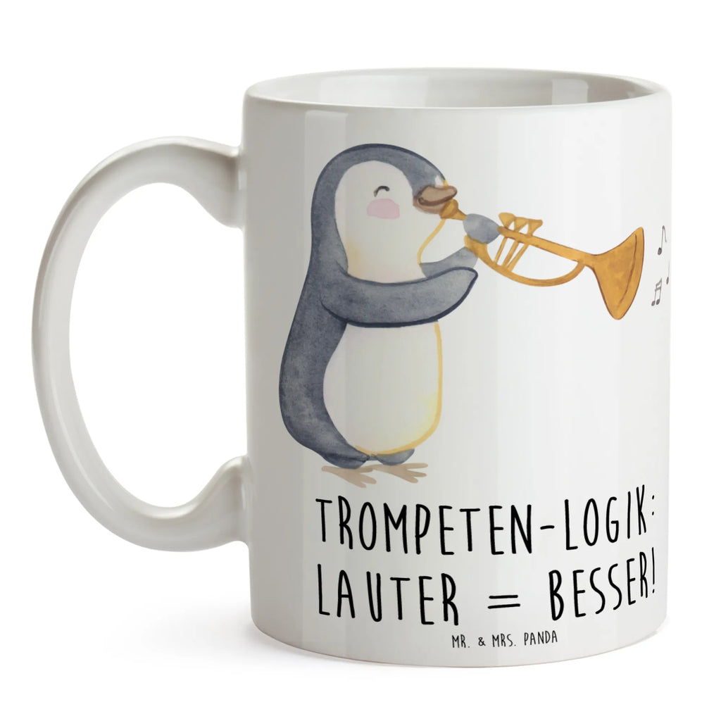 Mug Trompeten-Logik: Lauter = Besser! Tasse mit Motiven, Geschenktasse, Kaffeetasse, Porzellantasse, Teetasse, Keramiktasse, Tasse, Bürotasse, Tasse mit Zitaten, Instrumente, Geschenke Musiker, Musikliebhaber