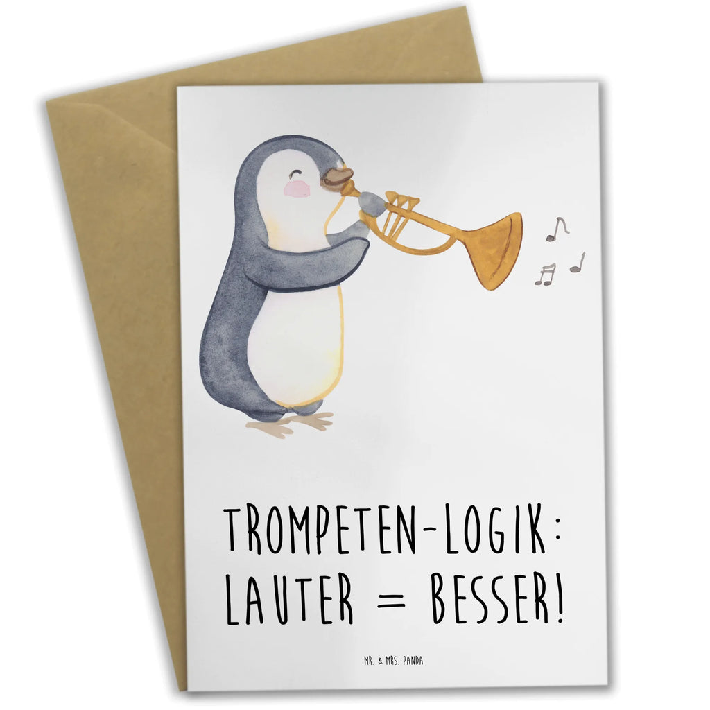 Grußkarte Trompeten Weisheit Hochzeitskarte, Einladungskarte, Klappkarte, Ansichtskarten, Geburtstagskarte, Grußkarte, Karte, Glückwunschkarte, Instrumente, Geschenke Musiker, Musikliebhaber