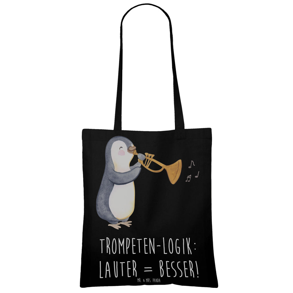 Tote bag Trompeten-Logik: Lauter = Besser! Schultertasche, Laptoptasche, Stofftasche, Tasche, Shopper, Jutetasche, Beutel, Jutebeutel, Beuteltasche, Tragetasche, Einkaufstasche, Umhängetasche, Stoffbeutel, Badetasche, Strandtasche, Einkaufstüte, Instrumente, Geschenke Musiker, Musikliebhaber