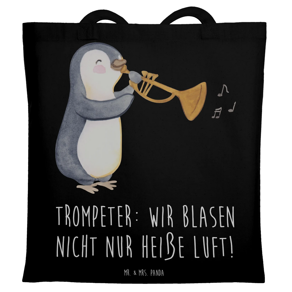 Tote bag Trompeter: Wir blasen nicht nur heiße Luft! Tasche, Jutebeutel, Schultertasche, Einkaufstüte, Stofftasche, Einkaufstasche, Umhängetasche, Jutetasche, Stoffbeutel, Tragetasche, Beuteltasche, Beutel, Laptoptasche, Strandtasche, Badetasche, Shopper, Instrumente, Geschenke Musiker, Musikliebhaber