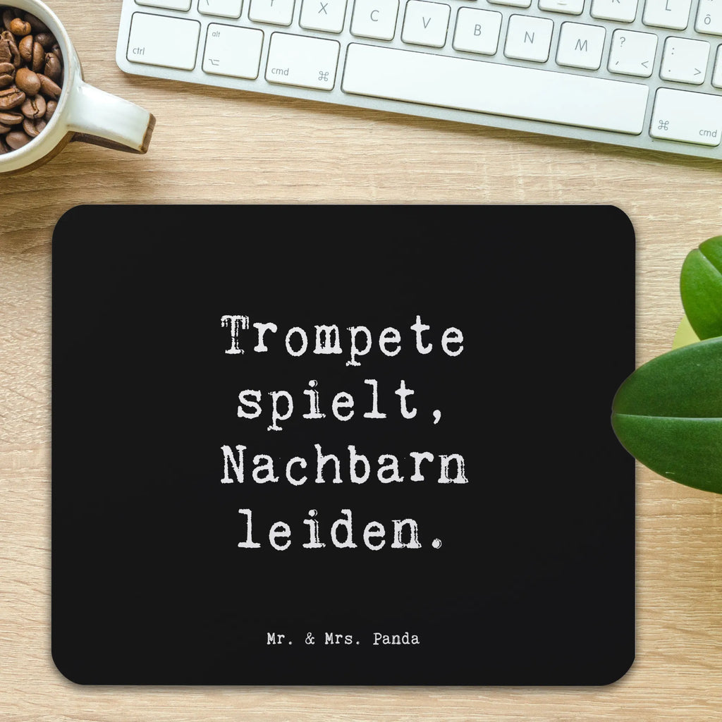 Mauspad Spruch Trompete Freude Mausunterlage, PC Zubehör, Mauspad Büro, Computer zubehör, Büroausstattung, Arbeitszimmer, Designer Mauspad, Mousepad, Mauspad, Einzigartiges Mauspad, Instrumente, Geschenke Musiker, Musikliebhaber