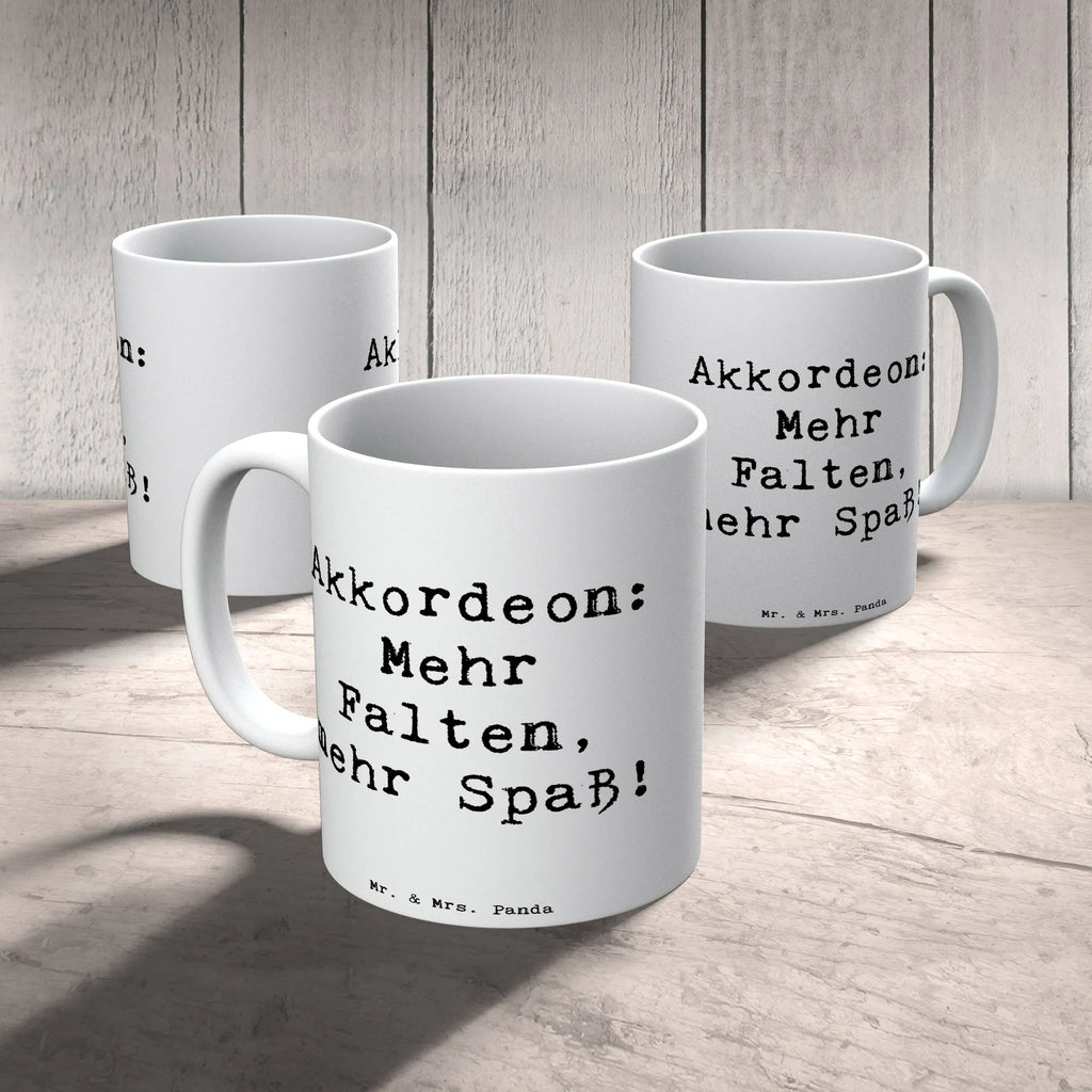 Mug Saying Akkordeon: Mehr Falten, mehr Spaß! Kaffeetasse, Tasse, Porzellantasse, Teetasse, Bürotasse, Tasse mit Zitaten, Geschenktasse, Tasse mit Motiven, Keramiktasse, Instrumente, Geschenke Musiker, Musikliebhaber