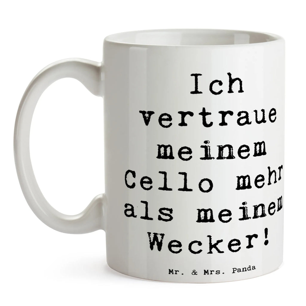Tasse Spruch Cello Vertrauen Tasse mit Zitaten, Tasse mit Motiven, Kaffeetasse, Porzellantasse, Teetasse, Keramiktasse, Geschenktasse, Tasse, Bürotasse, Instrumente, Geschenke Musiker, Musikliebhaber