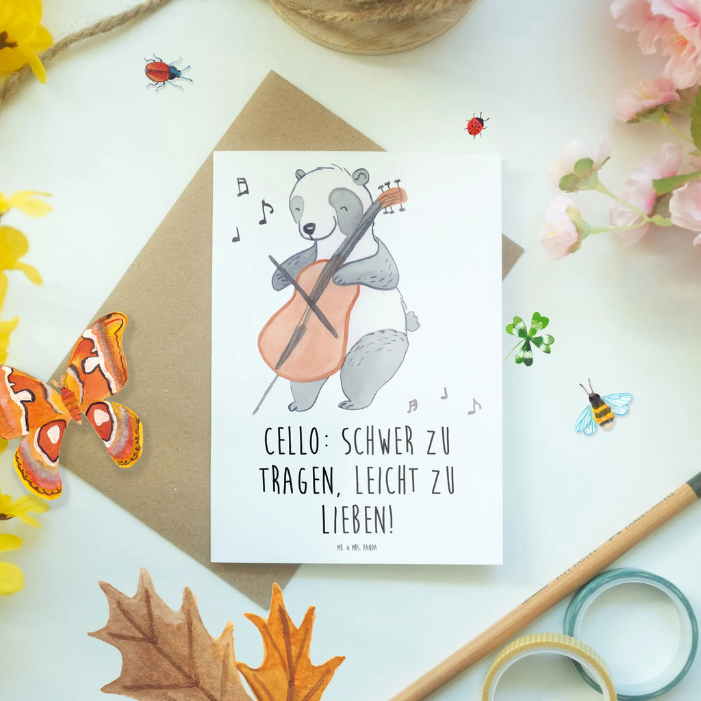 Greetings card Cello: Schwer zu tragen, leicht zu lieben! Grußkarte, Karte, Geburtstagskarte, Glückwunschkarte, Einladungskarte, Klappkarte, Ansichtskarten, Hochzeitskarte, Instrumente, Geschenke Musiker, Musikliebhaber