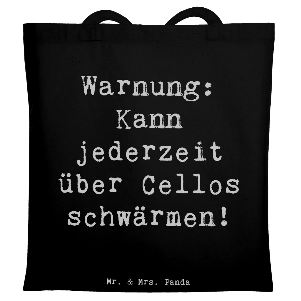 Tragetasche Warnung: Kann jederzeit über Cellos schwärmen - Cello Begeisterung Beuteltasche, Beutel, Einkaufstasche, Jutebeutel, Stoffbeutel, Tasche, Shopper, Umhängetasche, Strandtasche, Schultertasche, Stofftasche, Tragetasche, Badetasche, Jutetasche, Einkaufstüte, Laptoptasche, Instrumente, Geschenke Musiker, Musikliebhaber