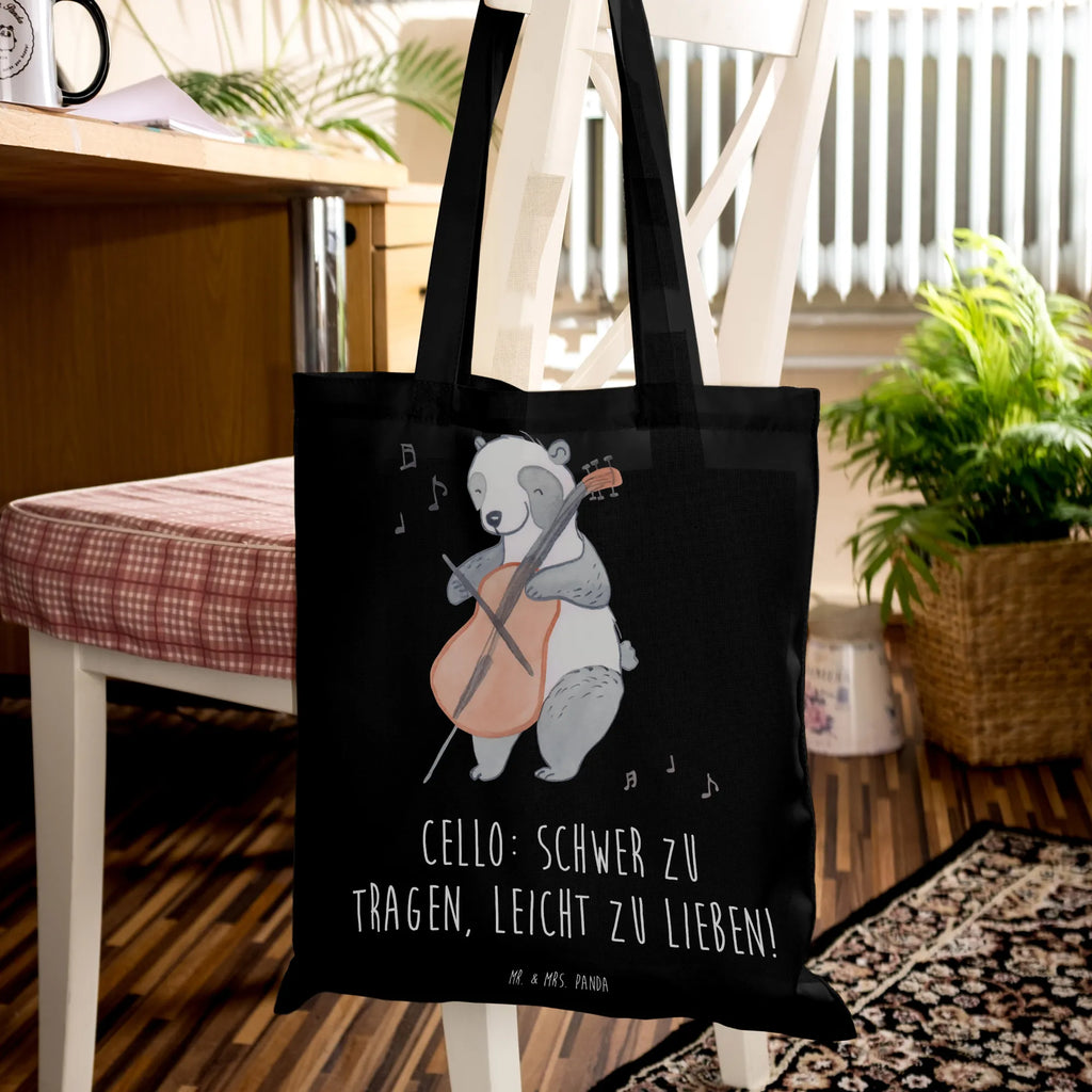 Tote bag Cello: Schwer zu tragen, leicht zu lieben! Tragetasche, Schultertasche, Einkaufstüte, Einkaufstasche, Shopper, Stoffbeutel, Laptoptasche, Beuteltasche, Umhängetasche, Stofftasche, Beutel, Badetasche, Strandtasche, Jutebeutel, Jutetasche, Tasche, Instrumente, Geschenke Musiker, Musikliebhaber