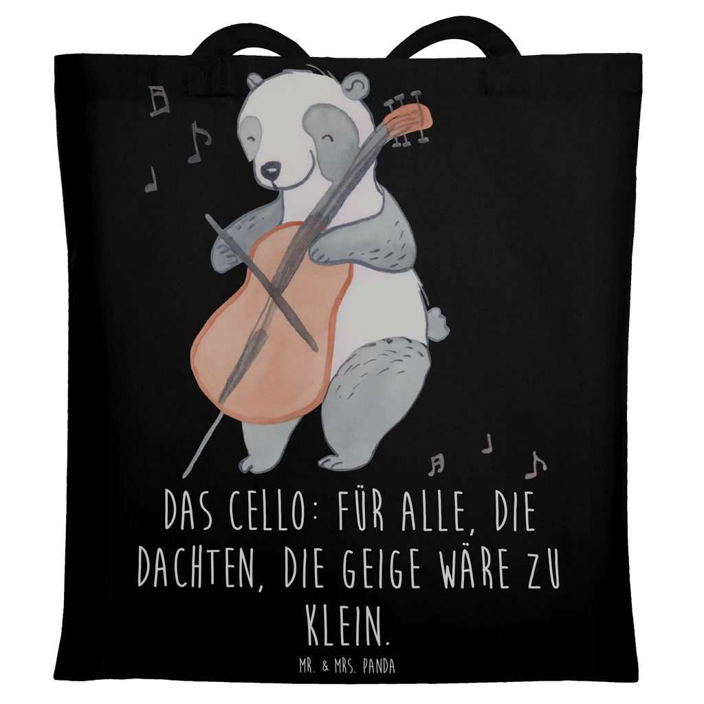 Tote bag Das Cello: Für alle, die dachten, die Geige wäre zu klein. Badetasche, Tragetasche, Stoffbeutel, Laptoptasche, Strandtasche, Stofftasche, Jutebeutel, Einkaufstasche, Einkaufstüte, Beuteltasche, Jutetasche, Shopper, Beutel, Schultertasche, Umhängetasche, Tasche, Instrumente, Geschenke Musiker, Musikliebhaber