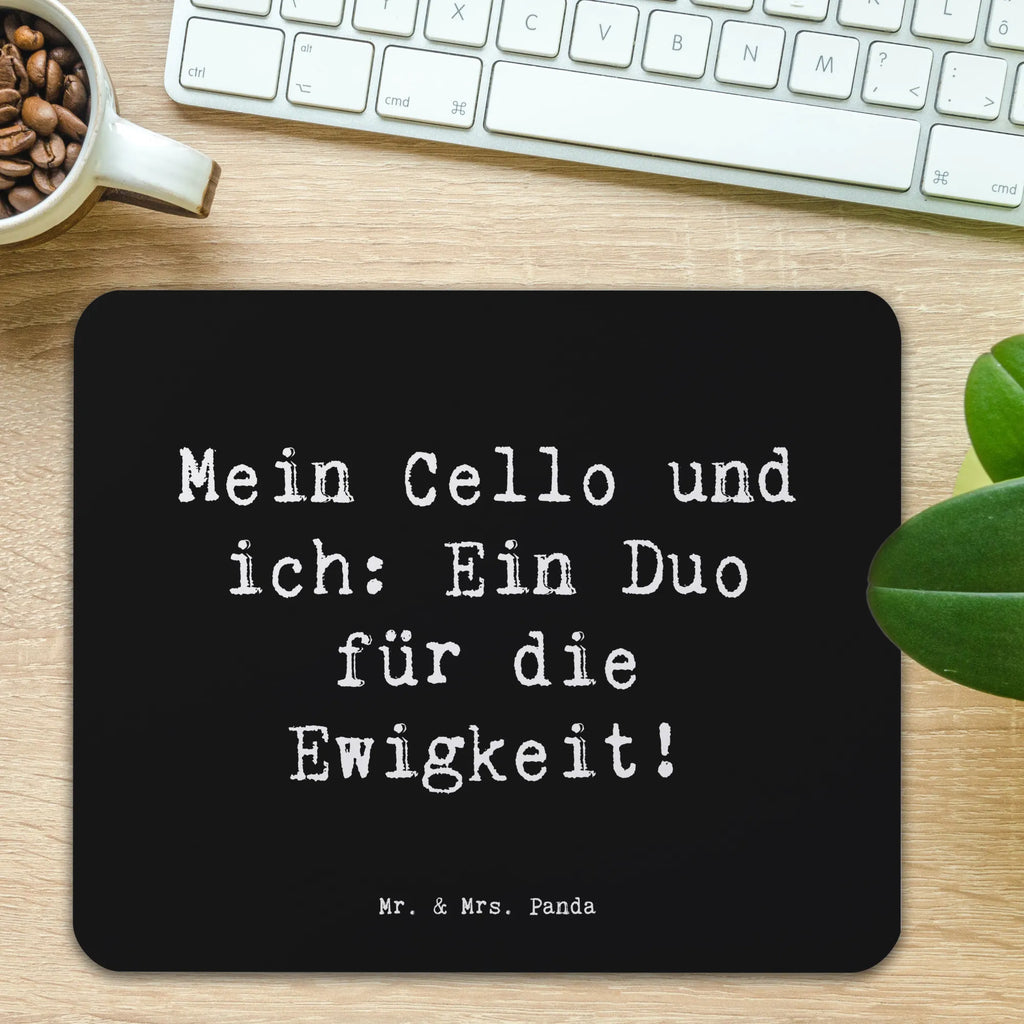 Mouse mat Saying Mein Cello und ich: Ein Duo für die Ewigkeit! Mausunterlage, Büroausstattung, Mauspad Büro, Computer zubehör, Arbeitszimmer, Mauspad, Einzigartiges Mauspad, Designer Mauspad, Mousepad, PC Zubehör, Instrumente, Geschenke Musiker, Musikliebhaber
