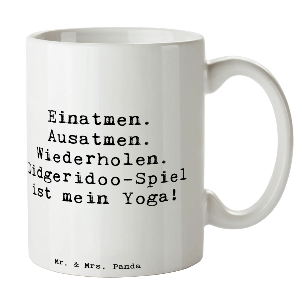 Mug Saying Einatmen. Ausatmen. Wiederholen. Didgeridoo-Spiel ist mein Yoga! Kaffeetasse, Tasse mit Motiven, Porzellantasse, Keramiktasse, Bürotasse, Tasse, Geschenktasse, Teetasse, Tasse mit Zitaten, Instrumente, Geschenke Musiker, Musikliebhaber