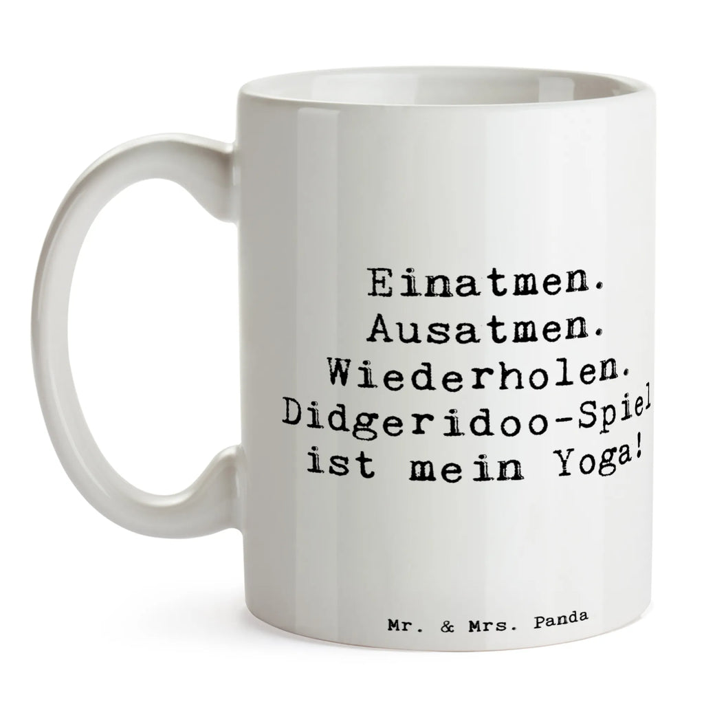 Mug Saying Einatmen. Ausatmen. Wiederholen. Didgeridoo-Spiel ist mein Yoga! Kaffeetasse, Tasse mit Motiven, Porzellantasse, Keramiktasse, Bürotasse, Tasse, Geschenktasse, Teetasse, Tasse mit Zitaten, Instrumente, Geschenke Musiker, Musikliebhaber