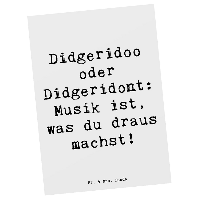 Postkarte Spruch Didgeridoo Musik
