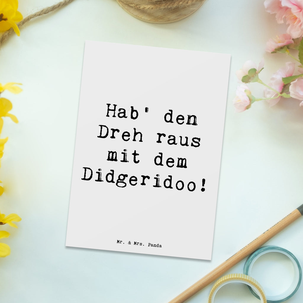 Postkarte Spruch Didgeridoo Dreh Einladung, Dankeskarte, Ansichtskarten, Grußkarte, Einladung Geburtstag, Geschenkkarte, Postkarte, Geburtstagskarte, Karte, Einladungskarte, Einladungskarten Geburtstag, Ansichtskarte, Instrumente, Geschenke Musiker, Musikliebhaber