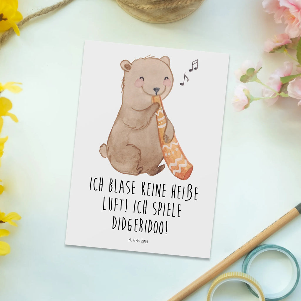 Pocztówka Ich blase keine heiße Luft! Ich spiele Didgeridoo! Ansichtskarte, Karte, Postkarte, Geburtstagskarte, Einladung, Ansichtskarten, Geschenkkarte, Einladung Geburtstag, Einladungskarten Geburtstag, Einladungskarte, Dankeskarte, Grußkarte, Instrumente, Geschenke Musiker, Musikliebhaber