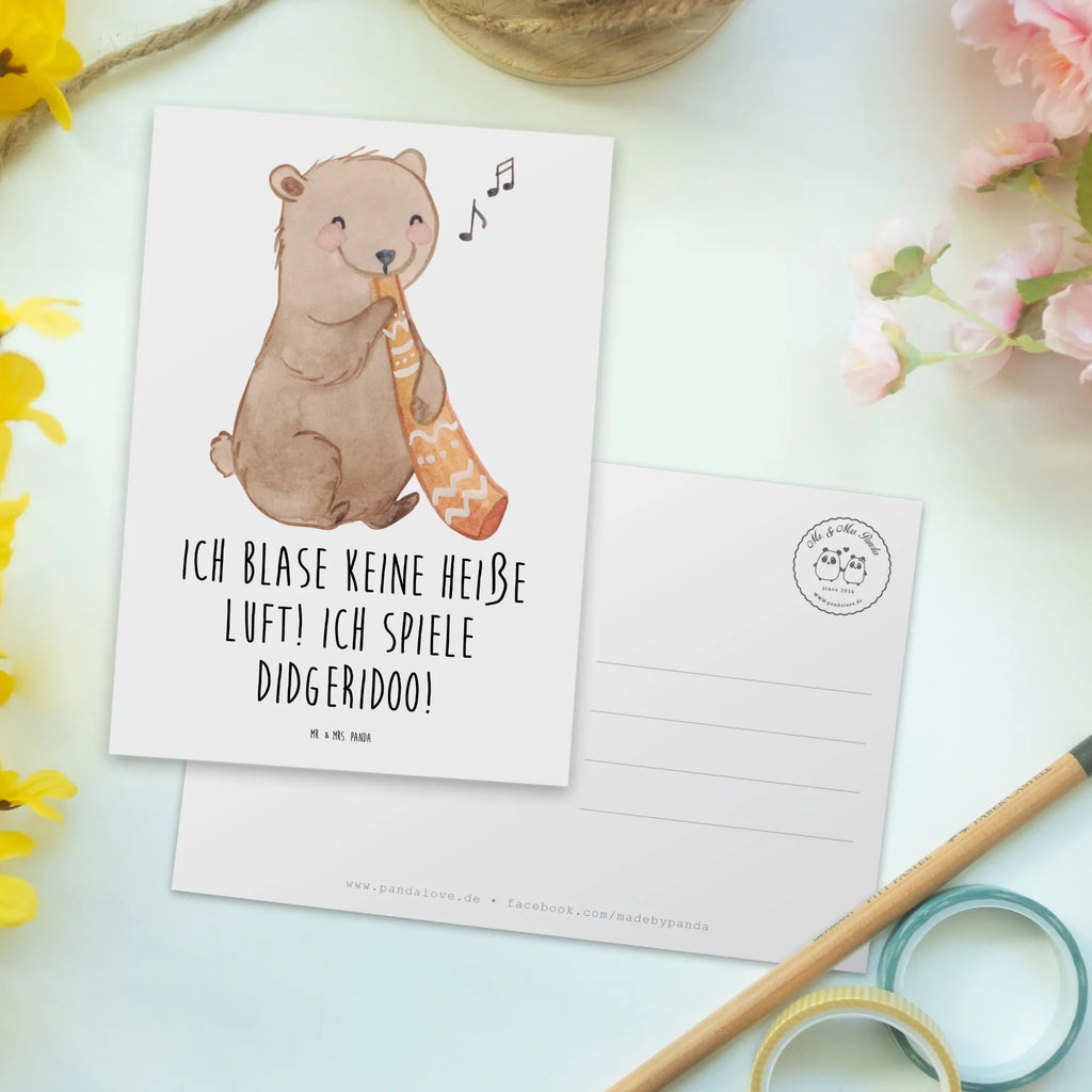 Pocztówka Ich blase keine heiße Luft! Ich spiele Didgeridoo! Ansichtskarte, Karte, Postkarte, Geburtstagskarte, Einladung, Ansichtskarten, Geschenkkarte, Einladung Geburtstag, Einladungskarten Geburtstag, Einladungskarte, Dankeskarte, Grußkarte, Instrumente, Geschenke Musiker, Musikliebhaber