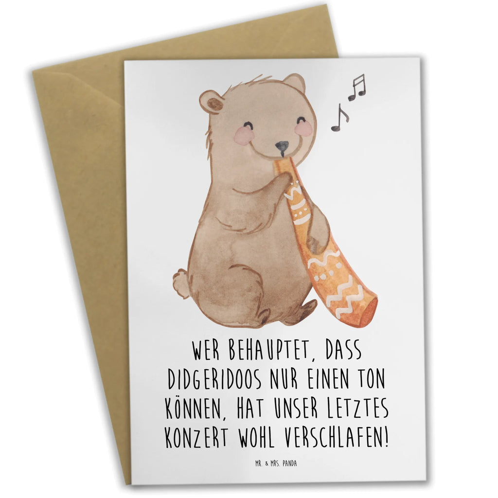 Greetings card Wer behauptet, dass Didgeridoos nur einen Ton können, hat unser letztes Konzert wohl verschlafen! Klappkarte, Einladungskarte, Grußkarte, Ansichtskarten, Karte, Glückwunschkarte, Hochzeitskarte, Geburtstagskarte, Instrumente, Geschenke Musiker, Musikliebhaber