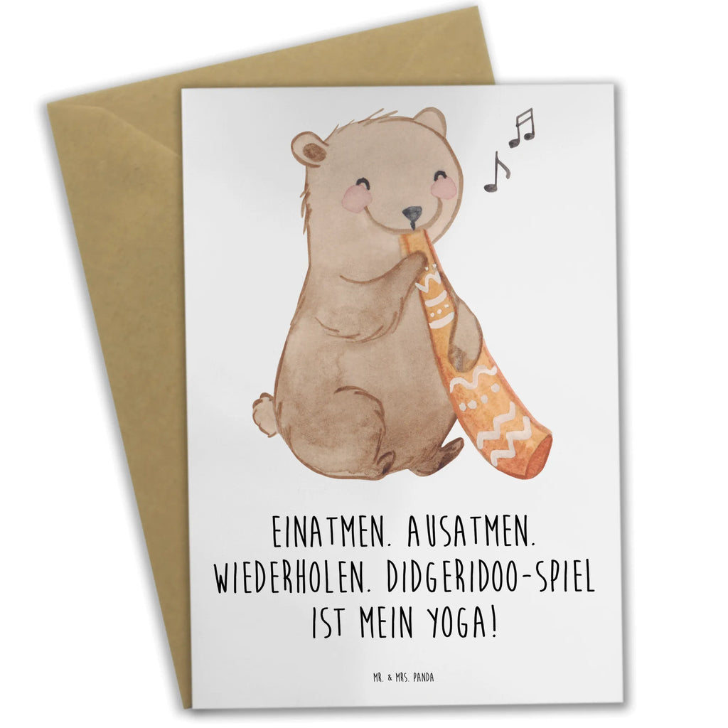 Greetings card Einatmen. Ausatmen. Wiederholen. Didgeridoo-Spiel ist mein Yoga! Hochzeitskarte, Glückwunschkarte, Ansichtskarten, Karte, Einladungskarte, Klappkarte, Grußkarte, Geburtstagskarte, Instrumente, Geschenke Musiker, Musikliebhaber