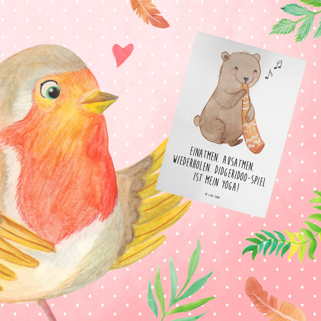 Greetings card Einatmen. Ausatmen. Wiederholen. Didgeridoo-Spiel ist mein Yoga! Hochzeitskarte, Glückwunschkarte, Ansichtskarten, Karte, Einladungskarte, Klappkarte, Grußkarte, Geburtstagskarte, Instrumente, Geschenke Musiker, Musikliebhaber