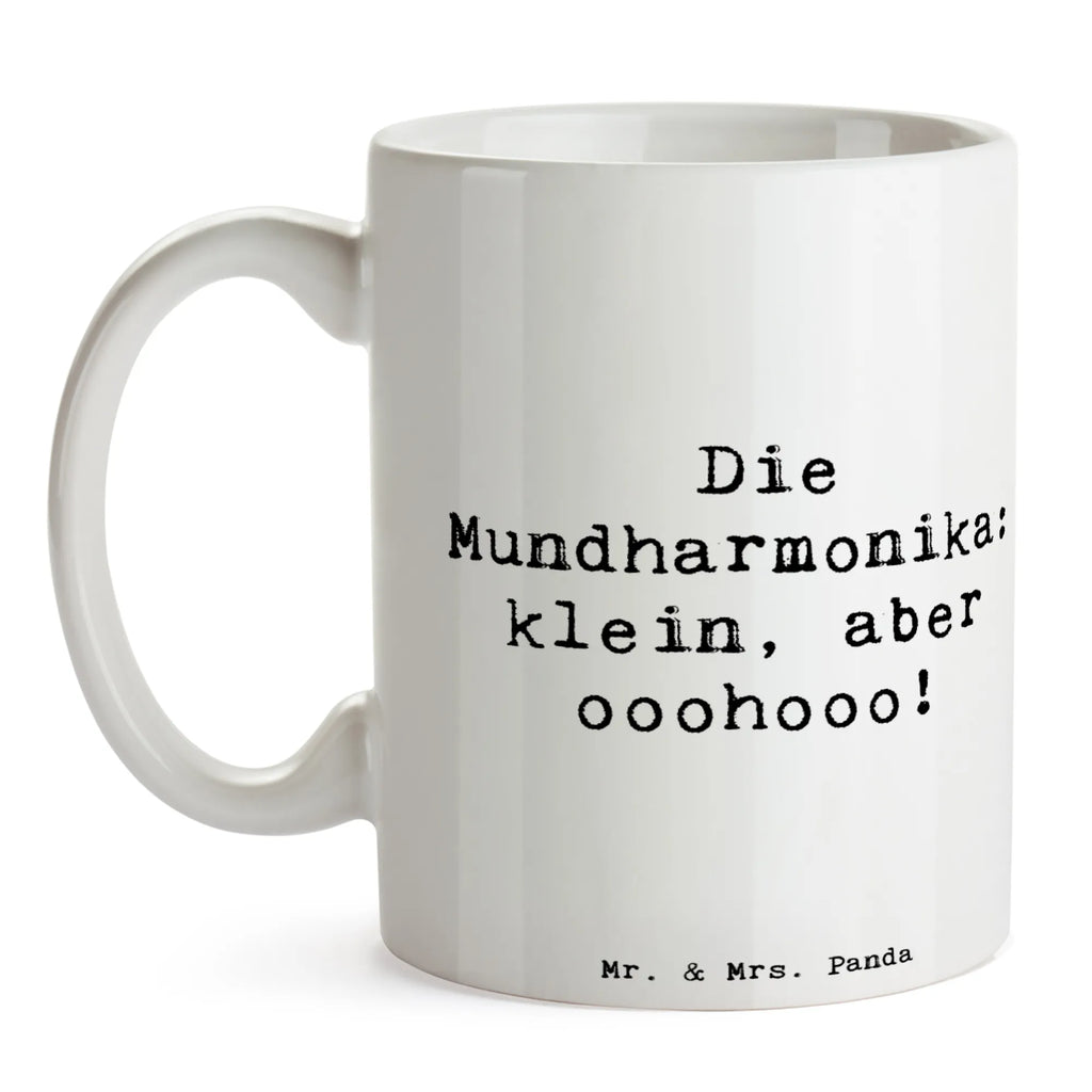 Mug Saying Die Mundharmonika: klein, aber ooohooo! Geschenktasse, Teetasse, Tasse mit Zitaten, Porzellantasse, Kaffeetasse, Bürotasse, Keramiktasse, Tasse mit Motiven, Tasse, Instrumente, Geschenke Musiker, Musikliebhaber