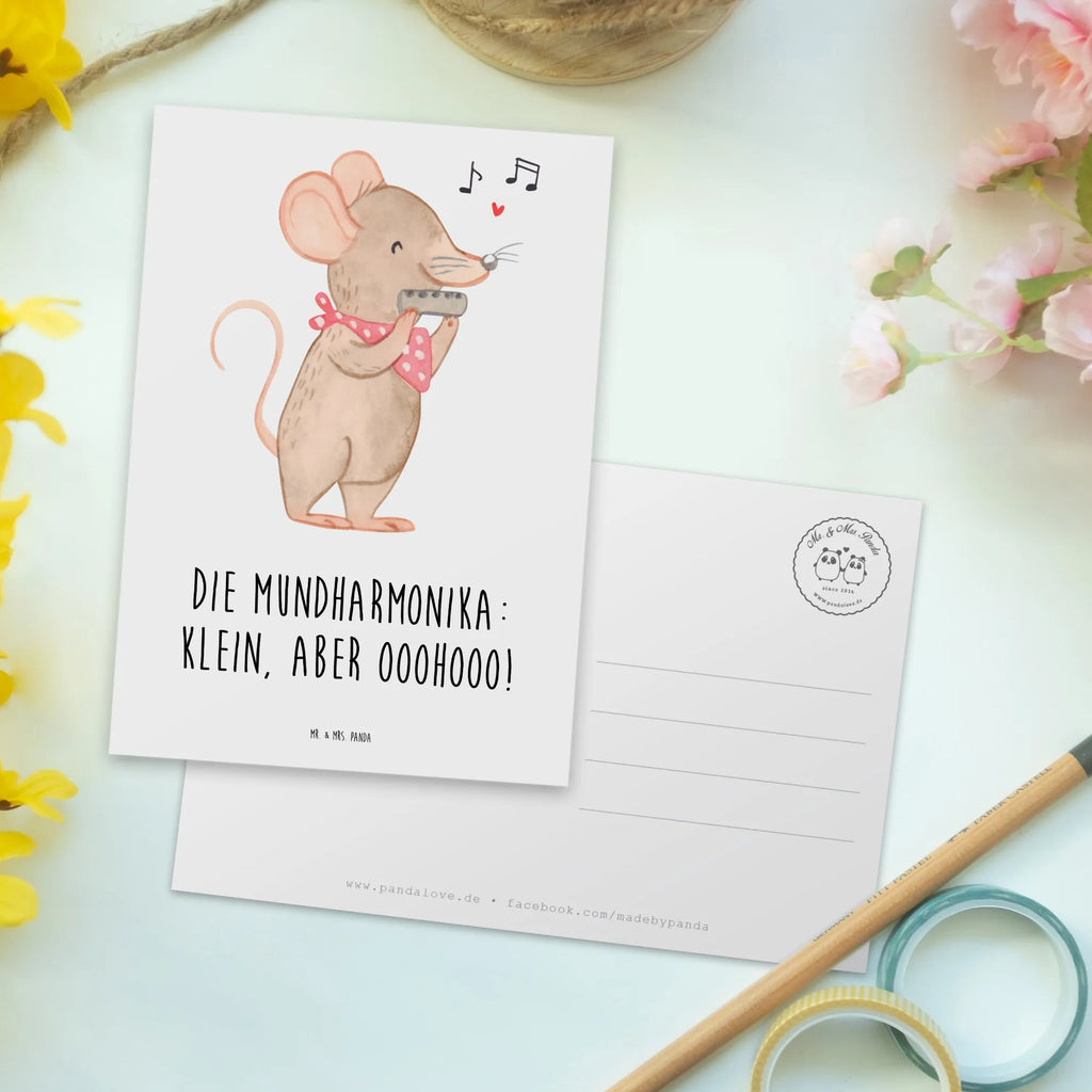 Postcard Die Mundharmonika: klein, aber ooohooo! Einladung, Karte, Einladungskarte, Geburtstagskarte, Geschenkkarte, Ansichtskarten, Postkarte, Ansichtskarte, Grußkarte, Einladungskarten Geburtstag, Einladung Geburtstag, Dankeskarte, Instrumente, Geschenke Musiker, Musikliebhaber