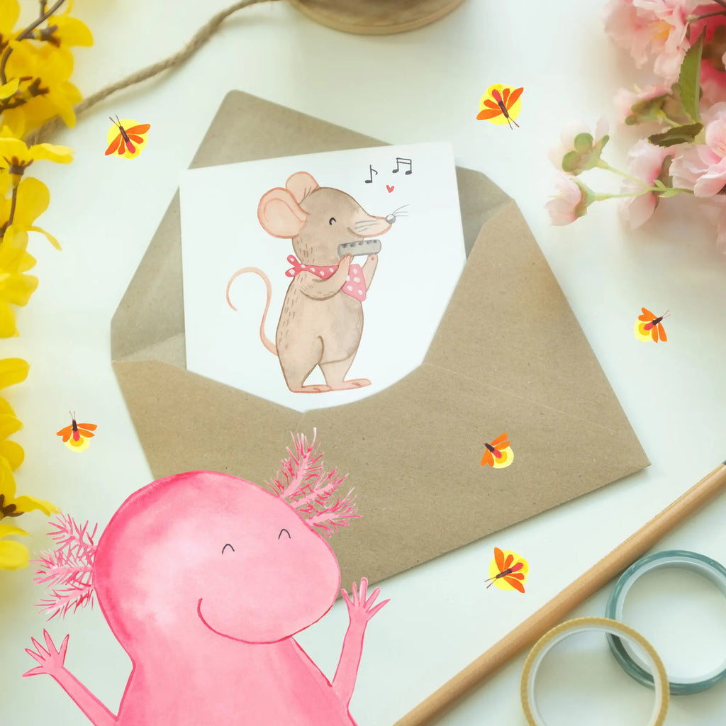 Greetings card Die Mundharmonika: klein, aber ooohooo! Klappkarte, Grußkarte, Glückwunschkarte, Einladungskarte, Geburtstagskarte, Hochzeitskarte, Karte, Ansichtskarten, Instrumente, Geschenke Musiker, Musikliebhaber