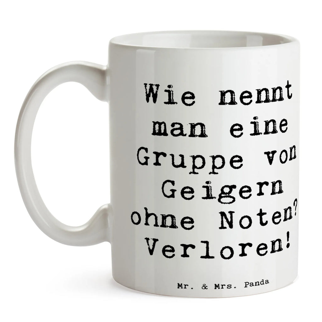 Tasse Spruch Verlorene Geiger Tasse, Bürotasse, Geschenktasse, Kaffeetasse, Tasse mit Zitaten, Teetasse, Keramiktasse, Porzellantasse, Tasse mit Motiven, Instrumente, Geschenke Musiker, Musikliebhaber
