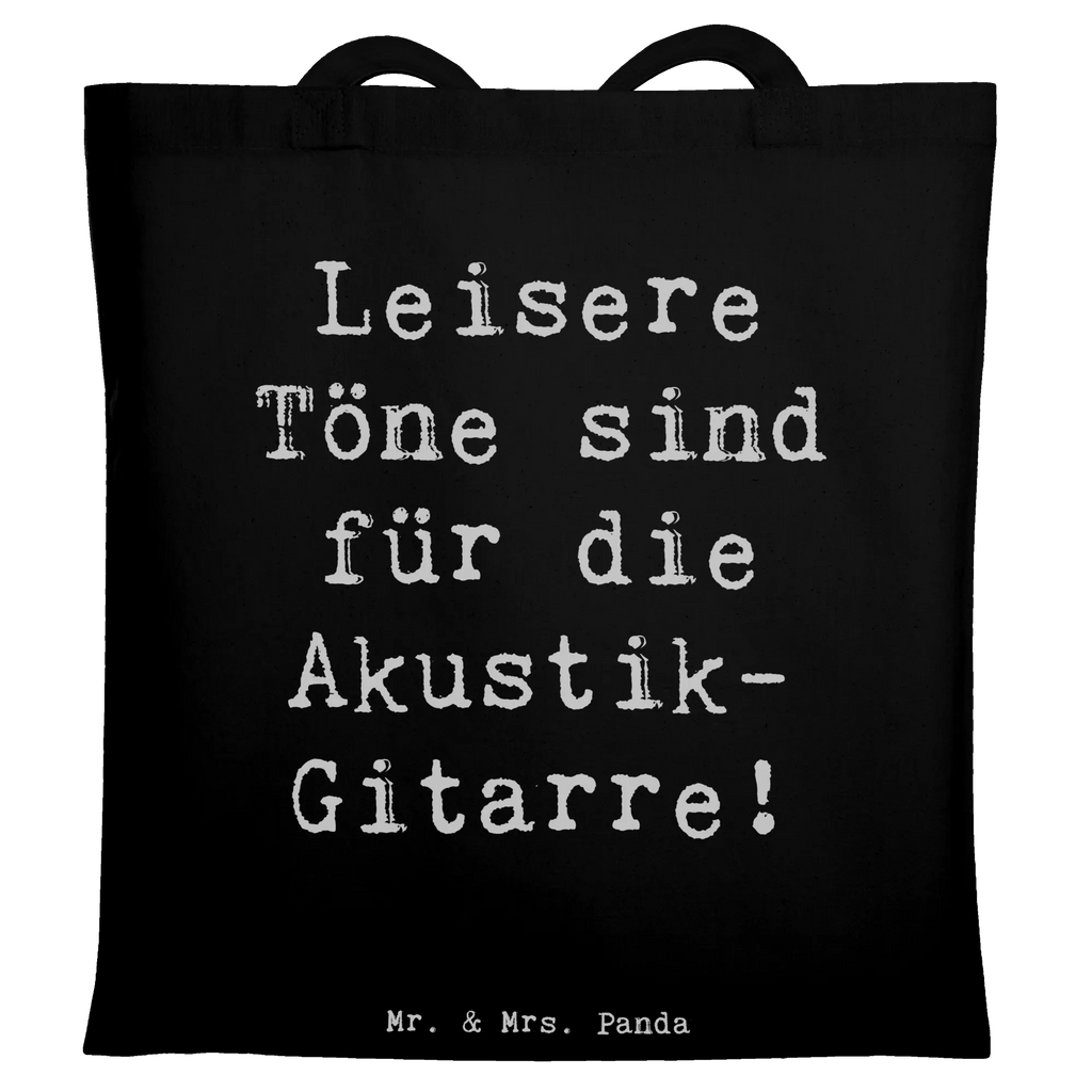 Tote bag Saying Leisere Töne sind für die Akustik-Gitarre! Strandtasche, Einkaufstasche, Tasche, Shopper, Stoffbeutel, Beutel, Badetasche, Tragetasche, Beuteltasche, Laptoptasche, Stofftasche, Einkaufstüte, Jutetasche, Umhängetasche, Schultertasche, Jutebeutel, Instrumente, Geschenke Musiker, Musikliebhaber