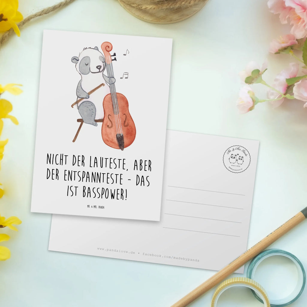 Postcard Nicht der Lauteste, aber der Entspannteste - Das ist Basspower! Ansichtskarten, Karte, Geschenkkarte, Einladung, Einladungskarte, Geburtstagskarte, Postkarte, Ansichtskarte, Einladungskarten Geburtstag, Dankeskarte, Einladung Geburtstag, Grußkarte, Instrumente, Geschenke Musiker, Musikliebhaber