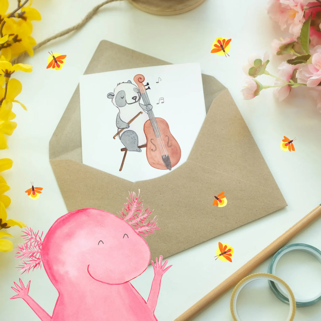 Greetings card Nicht der Lauteste, aber der Entspannteste - Das ist Basspower! Ansichtskarten, Hochzeitskarte, Grußkarte, Karte, Geburtstagskarte, Einladungskarte, Klappkarte, Glückwunschkarte, Instrumente, Geschenke Musiker, Musikliebhaber