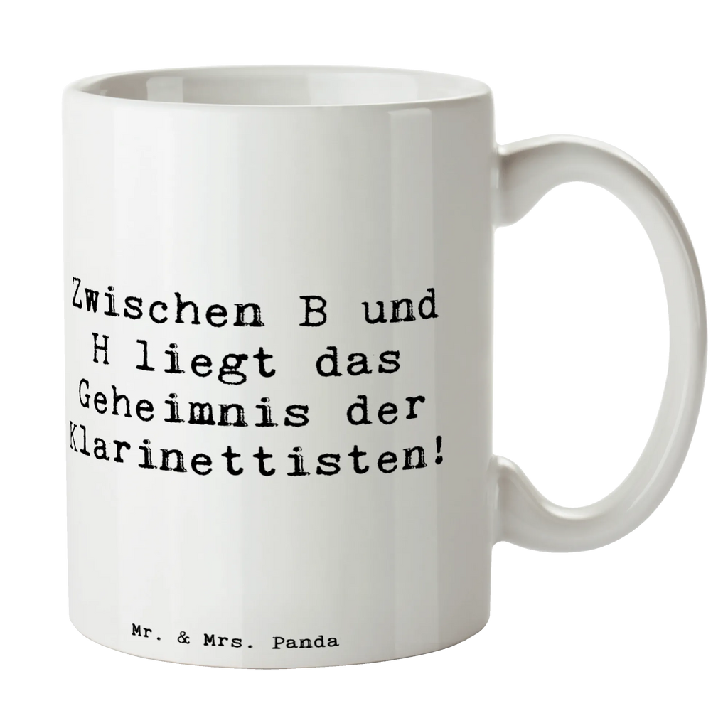 Mug Saying Zwischen B und H liegt das Geheimnis der Klarinettisten! Tasse mit Motiven, Tasse, Kaffeetasse, Tasse mit Zitaten, Bürotasse, Geschenktasse, Teetasse, Porzellantasse, Keramiktasse, Instrumente, Geschenke Musiker, Musikliebhaber