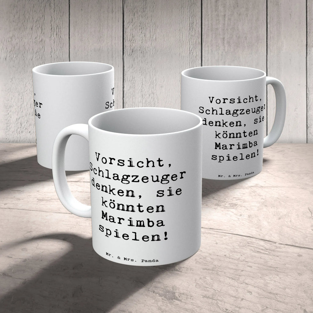 Mug Saying Vorsicht, Schlagzeuger denken, sie könnten Marimba spielen! Tasse, Tasse mit Motiven, Kaffeetasse, Tasse mit Zitaten, Bürotasse, Geschenktasse, Keramiktasse, Porzellantasse, Teetasse, Instrumente, Geschenke Musiker, Musikliebhaber