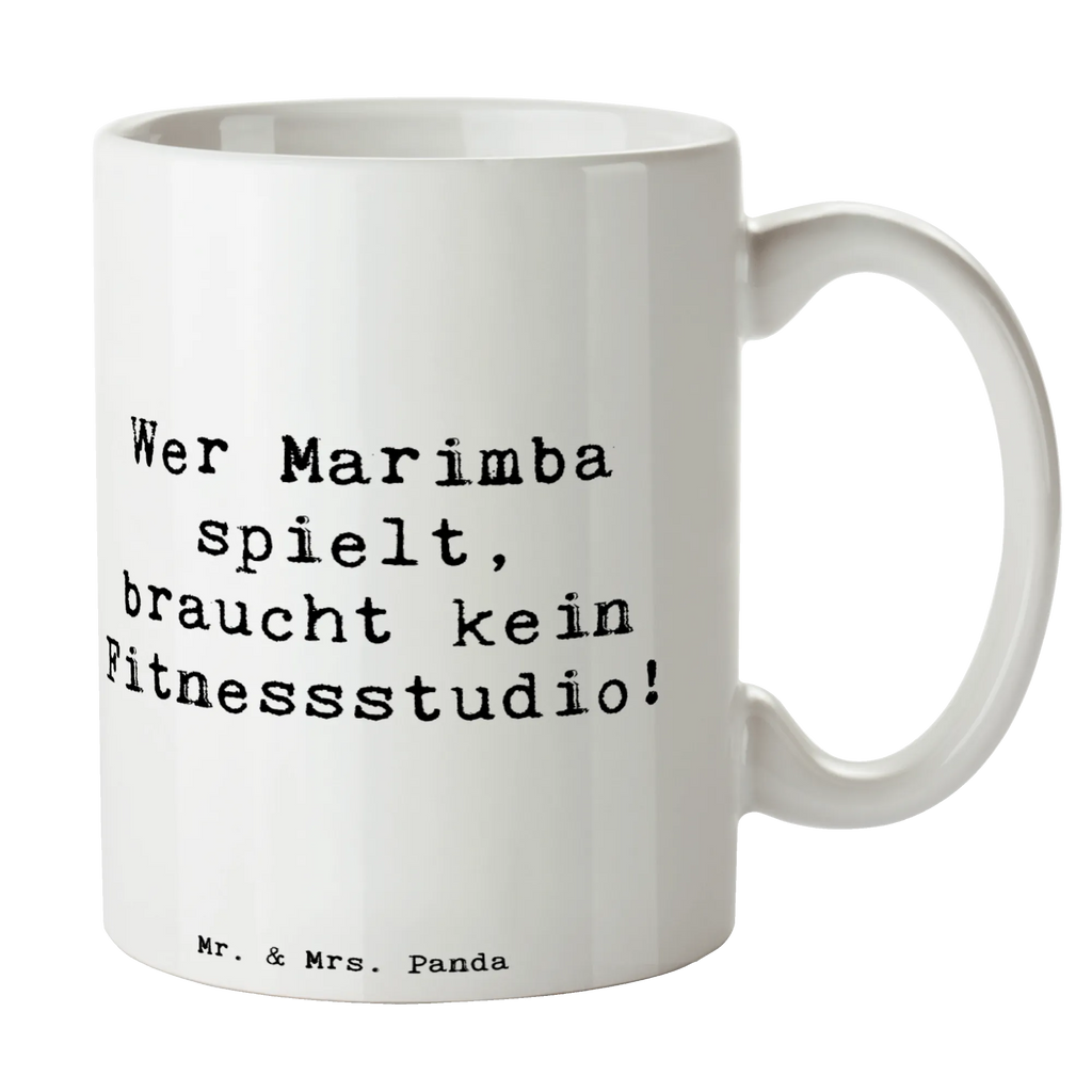 Tasse Spruch Marimba Fitness Porzellantasse, Tasse, Keramiktasse, Teetasse, Geschenktasse, Bürotasse, Kaffeetasse, Tasse mit Motiven, Tasse mit Zitaten, Instrumente, Geschenke Musiker, Musikliebhaber