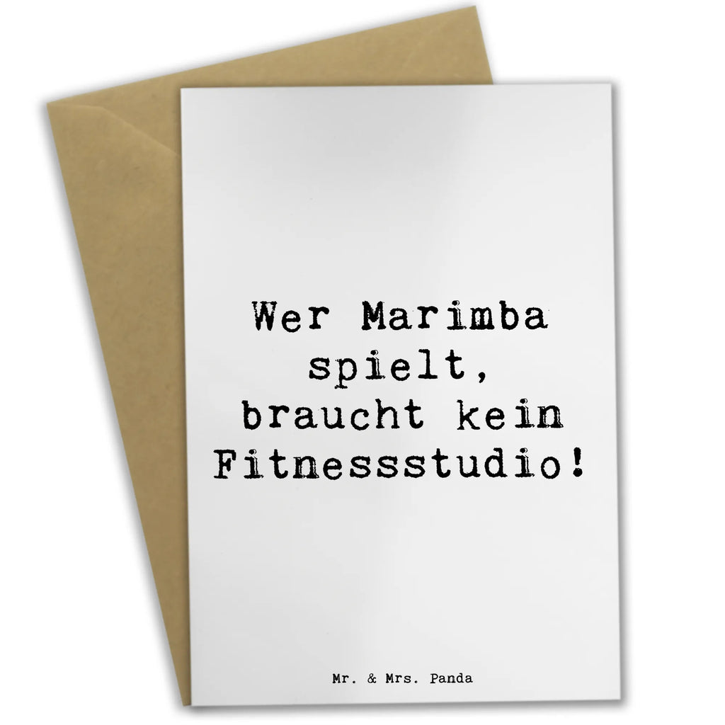 Greetings card Saying Wer Marimba spielt, braucht kein Fitnessstudio! Grußkarte, Einladungskarte, Hochzeitskarte, Karte, Geburtstagskarte, Ansichtskarten, Glückwunschkarte, Klappkarte, Instrumente, Geschenke Musiker, Musikliebhaber