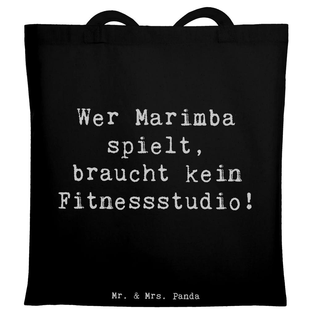 Tote bag Saying Wer Marimba spielt, braucht kein Fitnessstudio! Stofftasche, Tasche, Shopper, Beutel, Beuteltasche, Umhängetasche, Stoffbeutel, Badetasche, Tragetasche, Laptoptasche, Schultertasche, Einkaufstasche, Jutetasche, Einkaufstüte, Strandtasche, Jutebeutel, Instrumente, Geschenke Musiker, Musikliebhaber