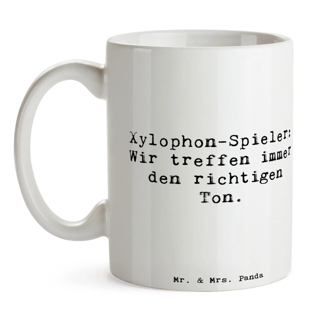 Mug Saying Xylophon-Spieler: Wir treffen immer den richtigen Ton. Bürotasse, Keramiktasse, Tasse, Tasse mit Zitaten, Geschenktasse, Tasse mit Motiven, Teetasse, Porzellantasse, Kaffeetasse, Instrumente, Geschenke Musiker, Musikliebhaber