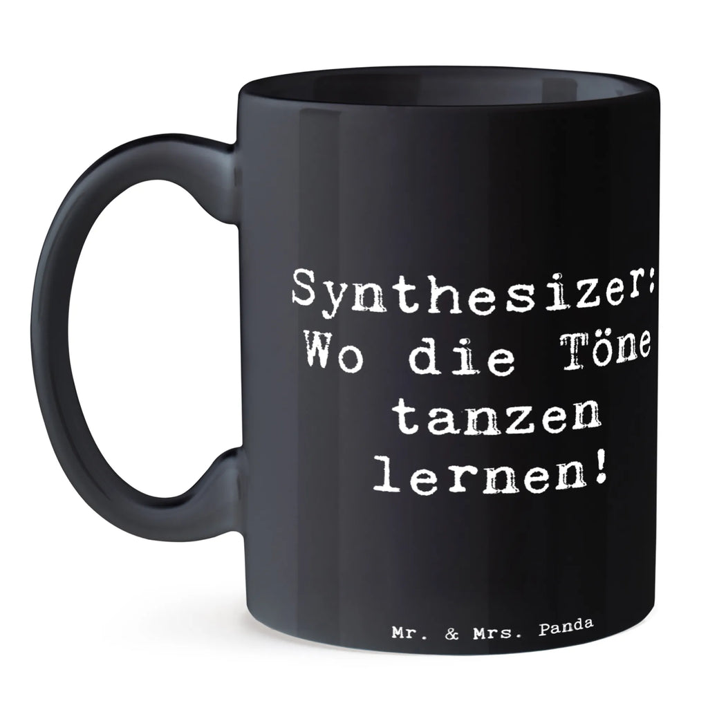 Mug Saying Synthesizer: Wo die Töne tanzen lernen! Bürotasse, Tasse, Tasse mit Motiven, Kaffeetasse, Tasse mit Zitaten, Geschenktasse, Teetasse, Porzellantasse, Keramiktasse, Instrumente, Geschenke Musiker, Musikliebhaber