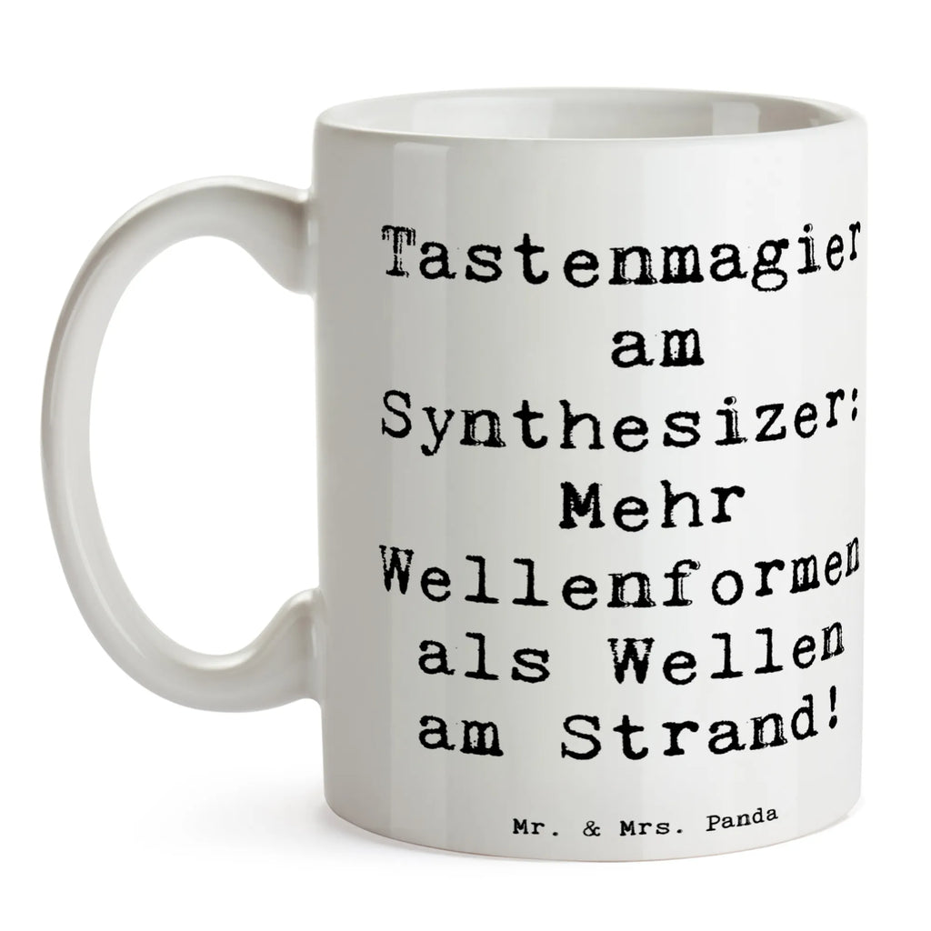 Mug Saying Tastenmagier am Synthesizer: Mehr Wellenformen als Wellen am Strand! Tasse mit Zitaten, Bürotasse, Porzellantasse, Kaffeetasse, Teetasse, Keramiktasse, Tasse, Geschenktasse, Tasse mit Motiven, Instrumente, Geschenke Musiker, Musikliebhaber