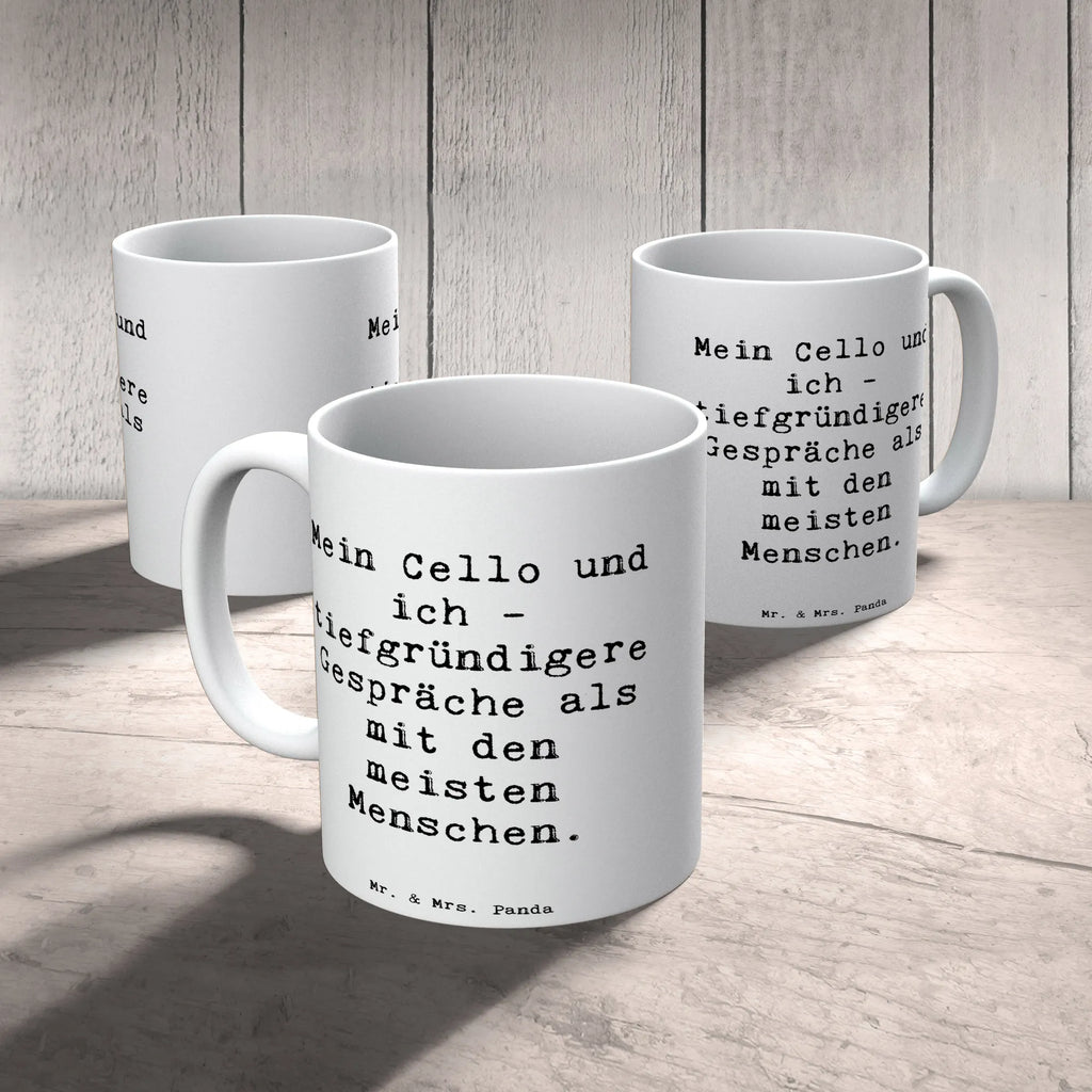 Mug Saying Mein Cello und ich - tiefgründigere Gespräche als mit den meisten Menschen. Tasse mit Zitaten, Teetasse, Tasse mit Motiven, Keramiktasse, Tasse, Porzellantasse, Kaffeetasse, Geschenktasse, Bürotasse, Instrumente, Geschenke Musiker, Musikliebhaber