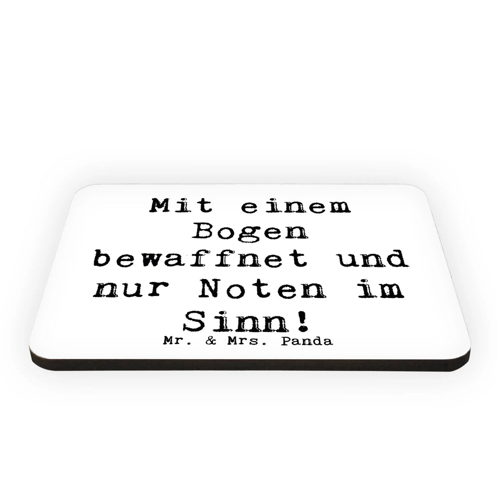 Magnet Saying Mit einem Bogen bewaffnet und nur Noten im Sinn! Kühlschrankmagnet, Whiteboard Magnet, Notiz Magnet, Pinnwandmagnet, Dekomagnet, Kühlschrank Dekoration, Souvenir Magnet, Motivmagnete, Instrumente, Geschenke Musiker, Musikliebhaber